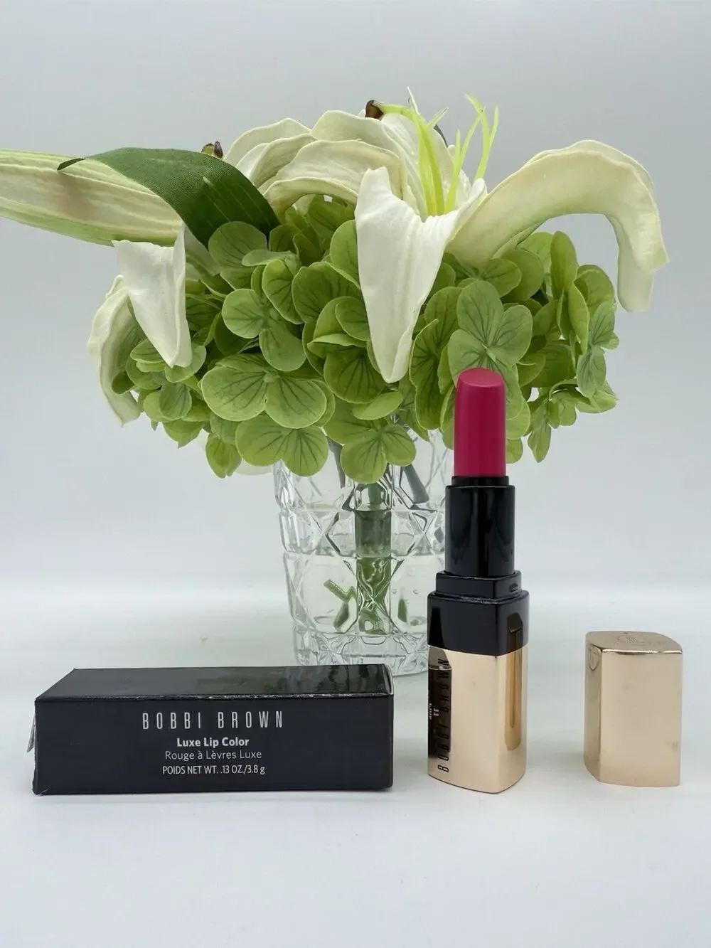 Bobbi Brown Luxe Lip Color 11 Raspberry pink .12 oz./3.5g Damage Box